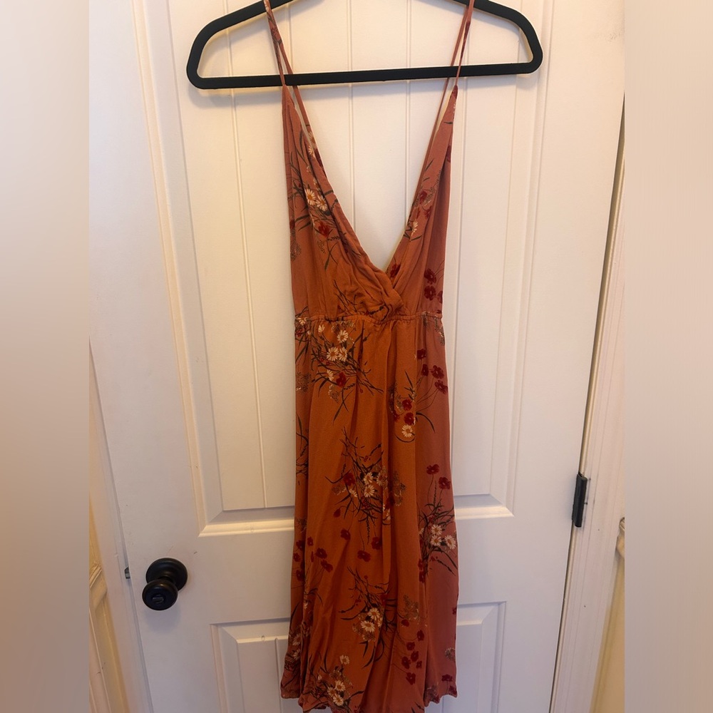 Reformation Terracotta Floral Dress
